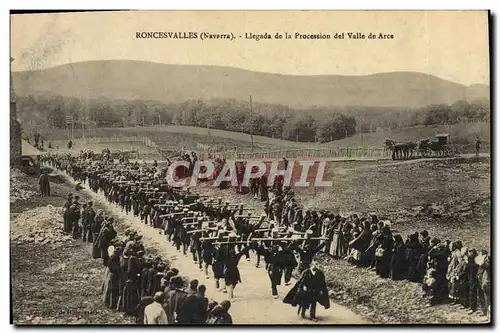 Cartes postales Roncesvalles Llegada de la procession del Valle de Arca