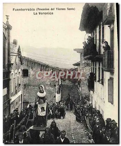 Cartes postales Fuenterrabia Procession del Viernes Santo La Veronica