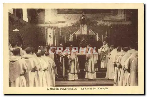 Cartes postales Messe solennelle Le chant de l&#39evangile