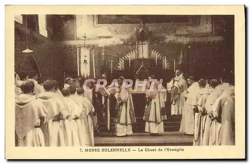 Cartes postales Messe solennelle Le chant de l'evangile