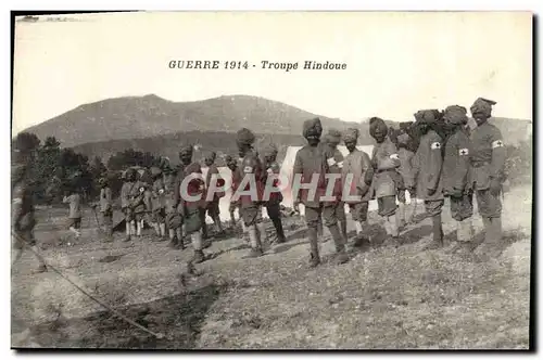 Cartes postales Guerre 1914 Troupe Hindoue Croix Rouge Militaria