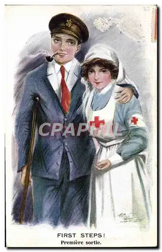 Cartes postales Soldat Militaria Pipe Tabac Infirmiere Croix Rouge