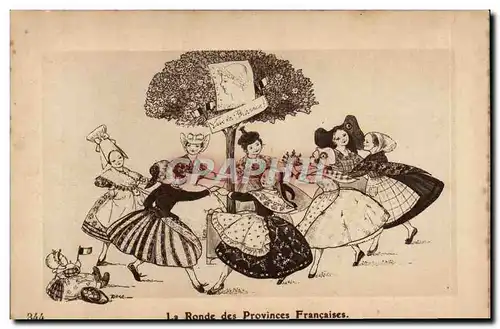 Cartes postales La ronde des Provinces Francaises Femmes Alsace