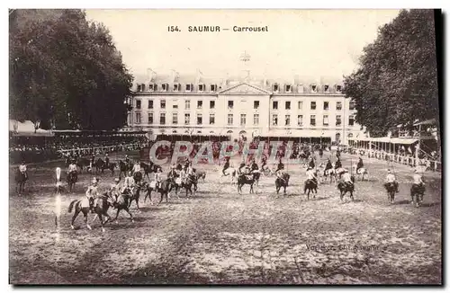 Ansichtskarte AK Cheval Hippisme Saumur Carrousel