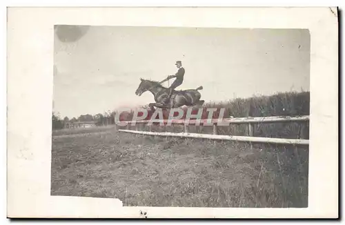 CARTE PHOTO Cheval Hippisme