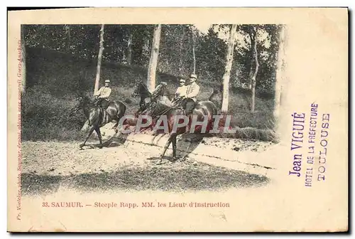 Ansichtskarte AK Cheval Hippisme Saumur Steeple Rapp MM les lieut d&#39instruction