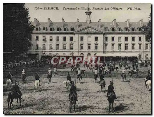 Ansichtskarte AK Cheval Hippisme Saumur Carrousel militaire Reprise des officiers