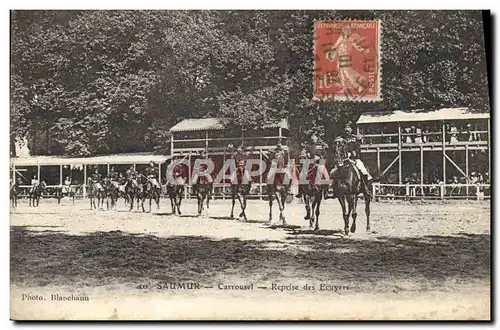 Cartes postales Cheval Hippisme Saumur Reprise des Ecuyers