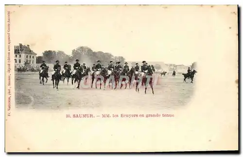 Cartes postales Cheval Hippisme Saumur MM les ecuyers en grande tenue