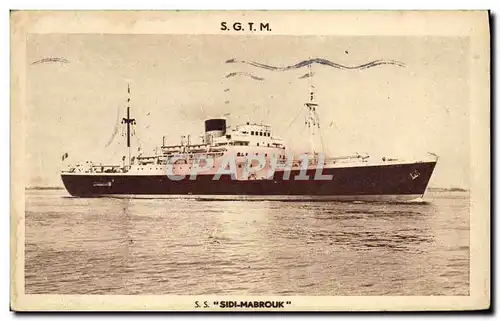 Ansichtskarte AK Bateau Paquebot SGTM Sidi Mabrouk