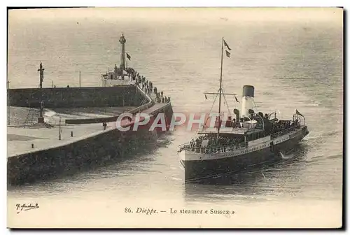 Cartes postales Bateau Dieppe Le steamer Sussex