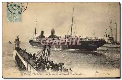 Ansichtskarte AK Bateau Paquebot Le Havre Le Transatlantique La Savoie Steamer