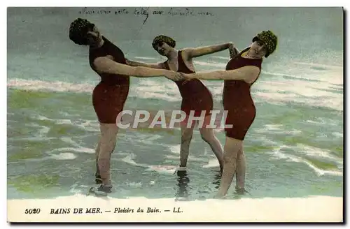 Ansichtskarte AK Femme Maillot de Bains de mer Plaisirs du bain