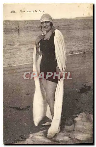 Cartes postales Femme Maillot de Bains Avant le bain