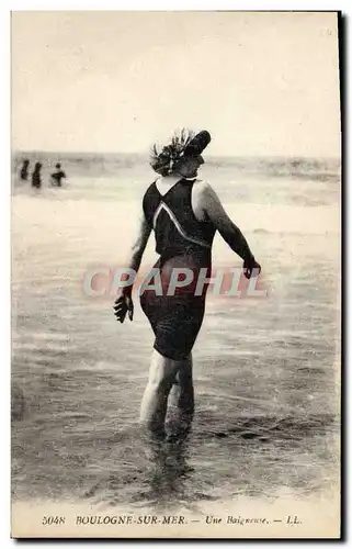 Cartes postales Femme Maillot de Bains Boulogne sur Mer Une baigneuse