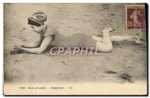 Cartes postales Femme Maillot de Bains Bain de soleil Baigneuse