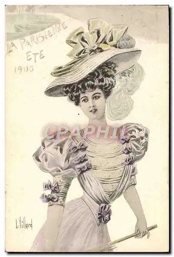 Cartes postales Fantaisie Illustrateur Villard Femme La parisienne Ete 1905