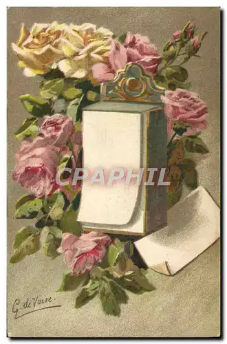 Cartes postales Fantaisie Illustrateur Fleurs