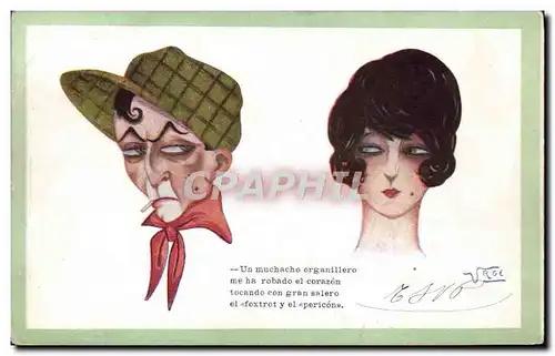 Cartes postales Fantaisie Illustrateur Femme