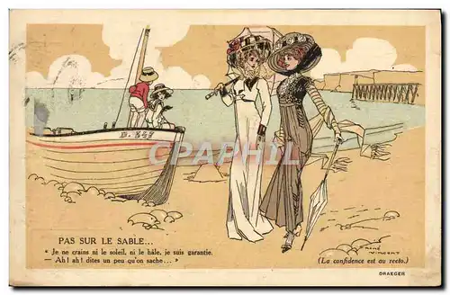 Cartes postales Fantaisie Illustrateur Femmes Pas sur le sable