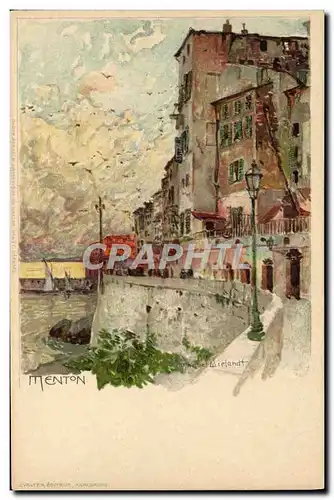 Cartes postales Fantaisie Illustrateur Menton