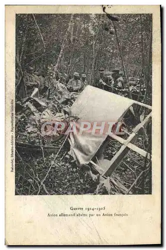 Ansichtskarte AK Militaria Avion allemand par un avion francais