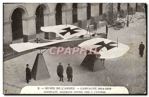 Cartes postales Militaria Paris Musee de l&#39armee Aeroplane allemand pris a l&#39ennemi