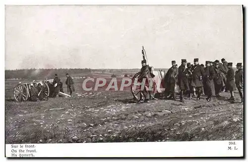 Cartes postales Militaria Sur le front Canons