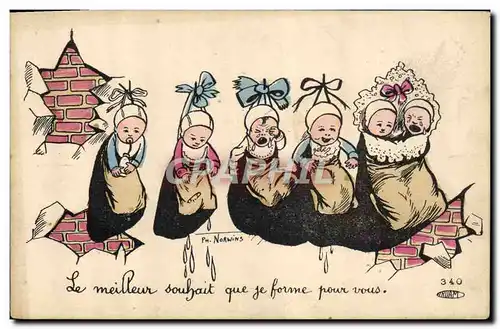 Cartes postales Fantaisie Illustrateur Norwins Enfants