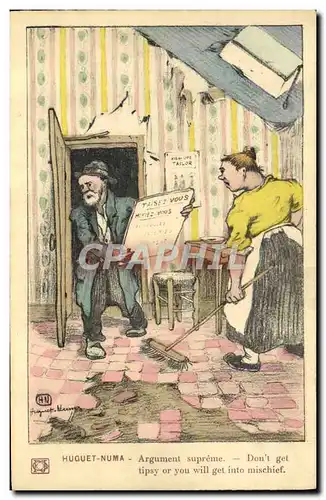 Ansichtskarte AK Fantaisie Illustrateur Huguet Numa Argument supreme