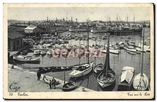 Cartes postales Toulon Vue Sur Le Port Bateaux