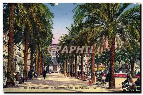 Cartes postales Toulon Place De la Liberte Allee Des Palmiers