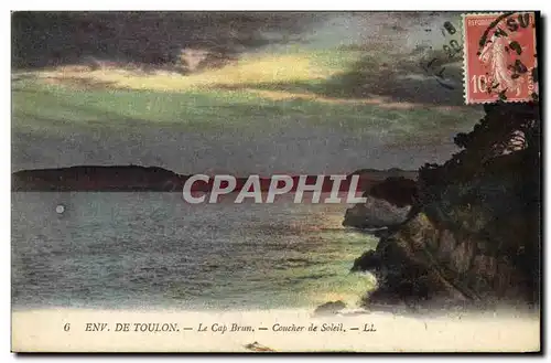 Cartes postales Env De Toulon Le Cap Brun Coucher De Soleil