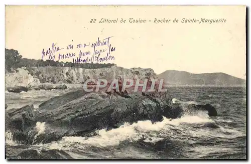 Cartes postales Littoral De Toulon Rocher De Sainte Marguerite