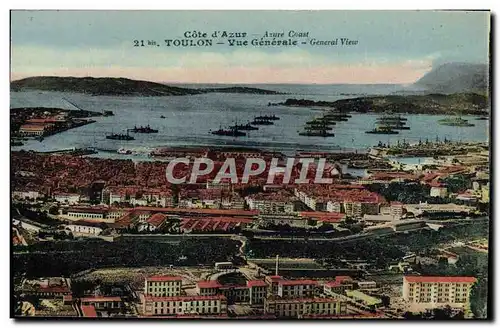 Cartes postales Toulon Vue Generale Bateaux