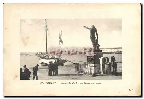 Cartes postales Toulon Carre Du Port Le Genie Maritime Bateau