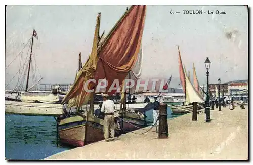 Cartes postales Toulon Le Quai Bateaux