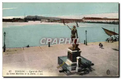 Ansichtskarte AK Toulon Carre Du Port Le Genie Maritime Et La Darse