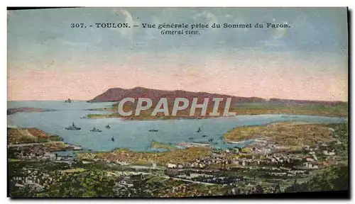 Cartes postales Toulon Vue Generale Prise Du Sommet Du Faron