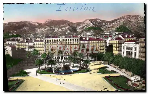 Cartes postales moderne Toulon La place de la liberte et le Faron