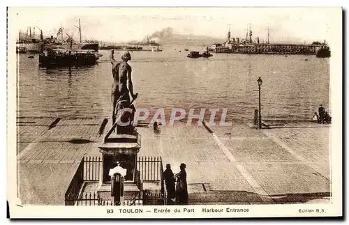 Cartes postales Toulon Entree Du Port Bateau