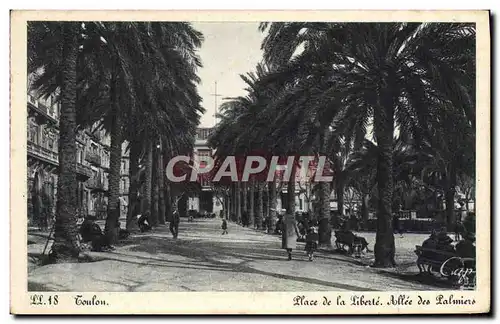 Ansichtskarte AK Toulon Place De La Liberte Allee des palmiers