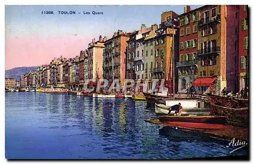 Ansichtskarte AK Toulon Les Quais Bateaux