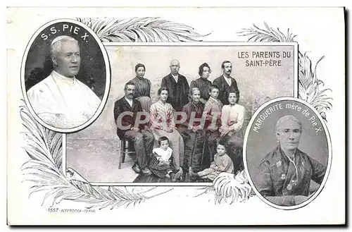 Cartes postales Pape SS Pie X Les parents du Saint Pere