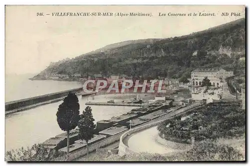 Cartes postales Hopital Villefranche sur Mer Les casernes et le Lazaret