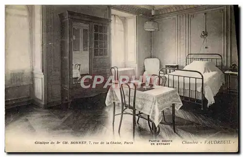 Ansichtskarte AK Clinique du Dr Ch Bonnet Rue de la Chaise Paris Chambre Vaudreuil