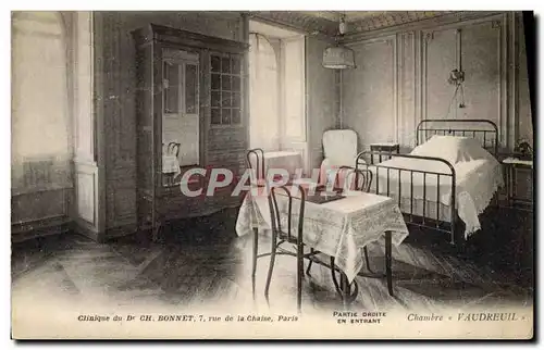Cartes postales Clinique du Dr Ch Bonnet Rue de la Chaise Paris Chambre Vaudreuil