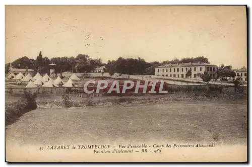 Ansichtskarte AK Lazaret de Trompeloup Vue d&#39ensemble Camp des prisonniers allemands Pavillons d&#39isolement