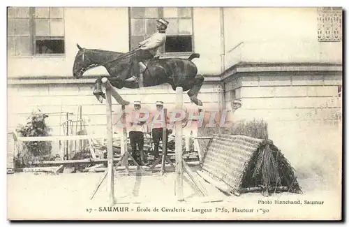 Cartes postales Cheval Hippisme Saumur Ecole de cavalerie