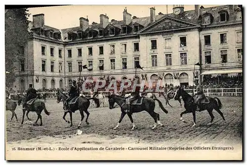 Cartes postales Cheval Hippisme Saumur Ecole d&#39application de cavalerie Carrousel militaire Reprise des offic